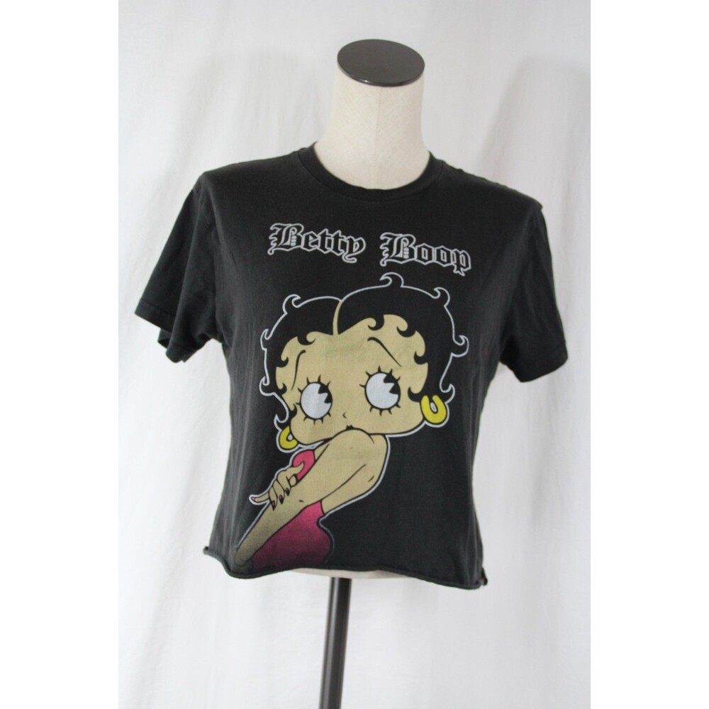 Betty Boop Unisex T Shirt Medium Boop Black Cropped (cut off) Festival Flirty